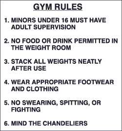 Gym Rules - What Not To Do In The Gym